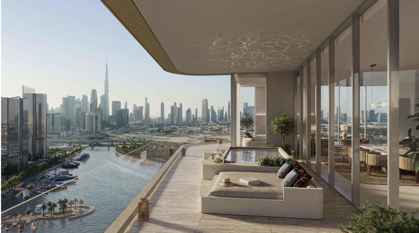 Penthouse terrace with plunge pool