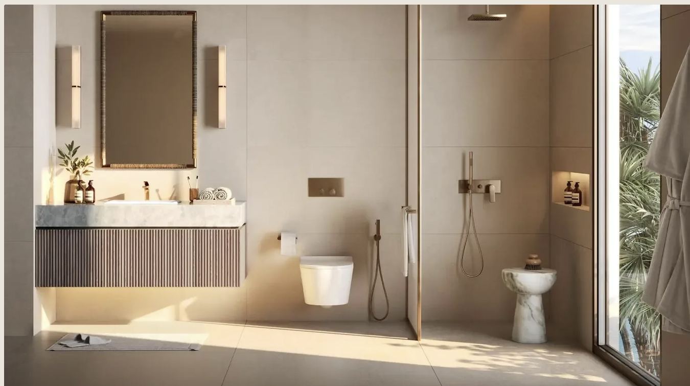 Guest bathroom, light scheme